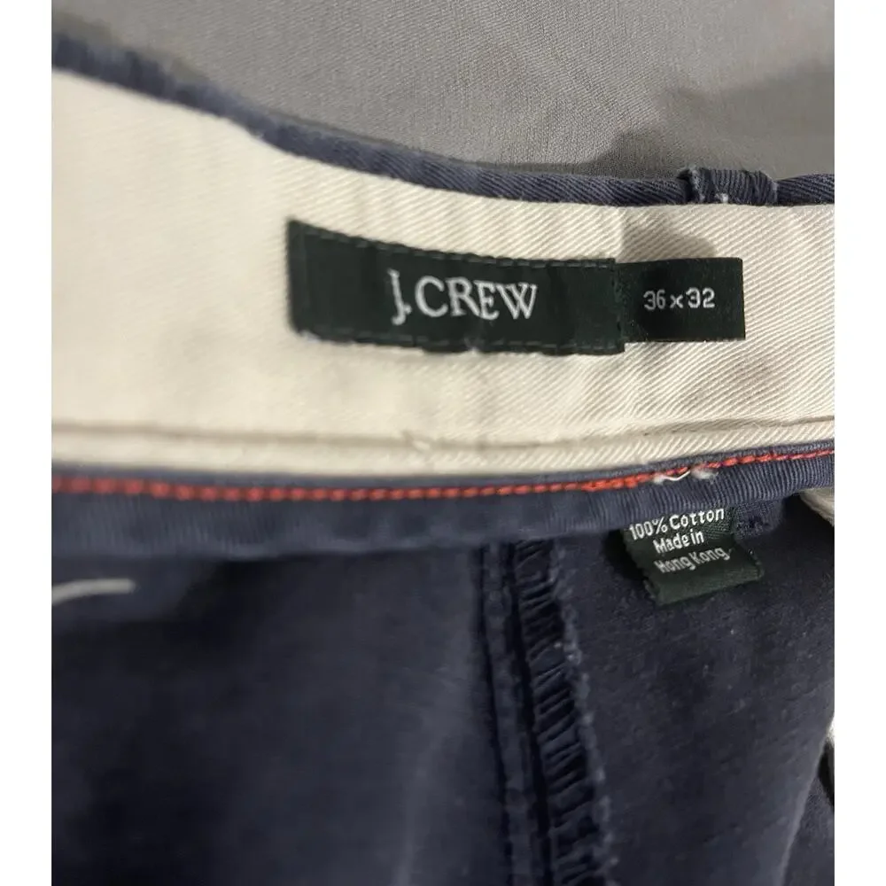Vintage 36x32 J.Crew Navy Golf 19th Hole Embroidered Chinos Pants Style 87563